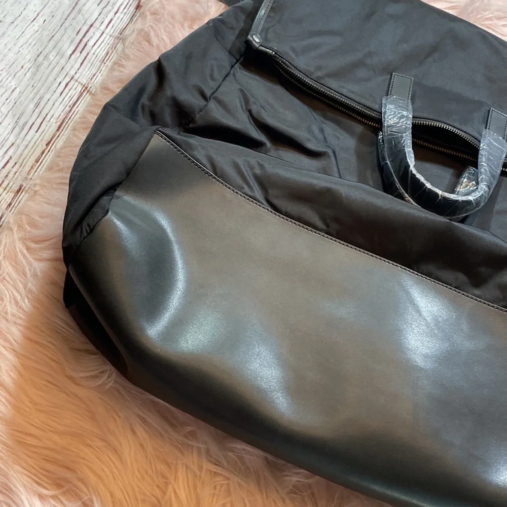 NWT ATM Anthony Thomas Melillo Black Nylon Large Foldable Backpack Bag